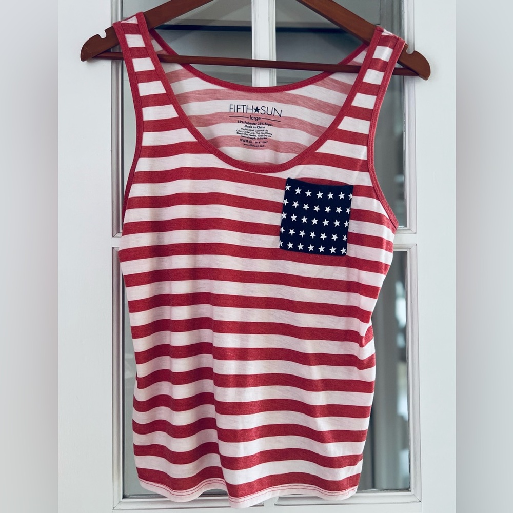 BOGO American Flag Tank, Size Large EUC - Picture 1 of 3